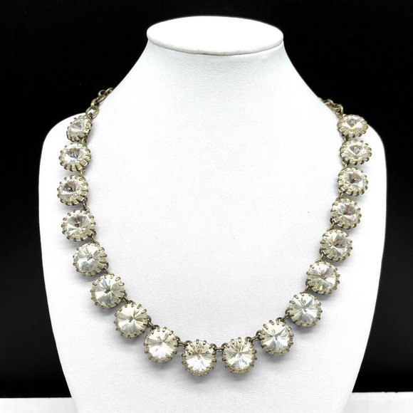 J. Crew Jewelry - J CREW Clear Rhinestone Venus Flytrap Necklace